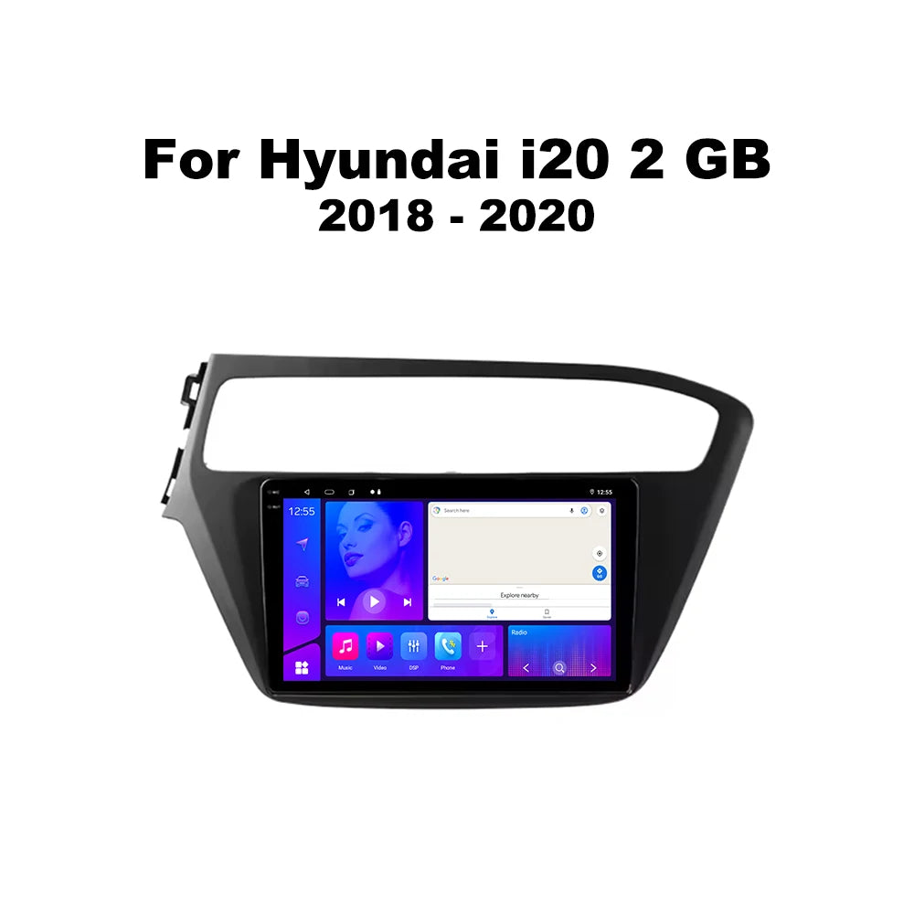 Android 15 For Hyundai i20 2 2018 - 2020 android Auto Car radio Multimedia player 4G Carplay 2din GPS Stereo radio WIFI