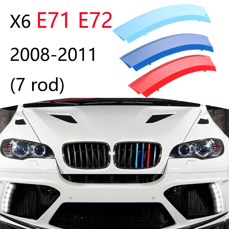 3 قطع شريط تزيين شبكة السيارة لسيارات BMW X1 X2 X3 X4 X5 X6 X7 E84 F48 F49 F39 E83 F25 G01 F26 G02 E70 F15 E53 G05 E71 E72 F16 G06 G07