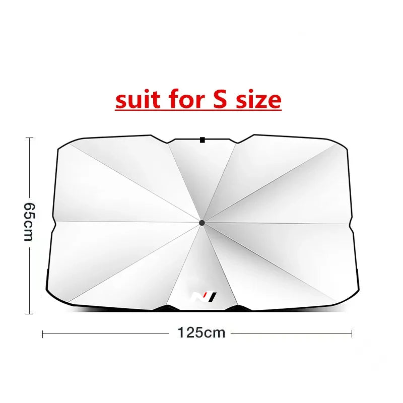 For Hyundai N i10 i20 i30 i40 ix25 ix35 ix55 Tucson Sonata Santa-Fe Paalishde Car Windshield Sun Shade UV Ray Reflector Umbrella