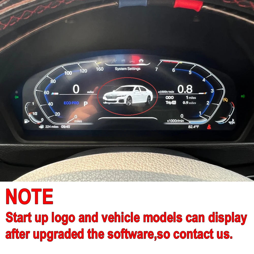 عداد السرعة بشاشة LCD مقاس 12.3 بوصة يعمل بنظام Linux لسيارة BMW الفئة السابعة E66 E65 745 750 760، لوحة عدادات رقمية، لوحة القيادة، التوصيل والتشغيل