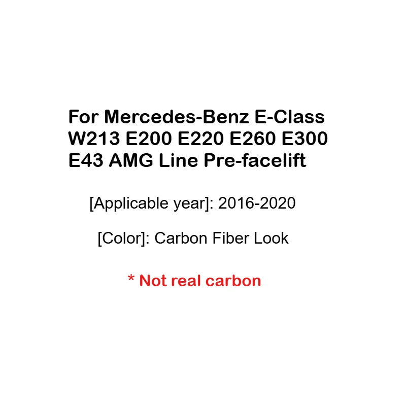 طقم هيكل السيارة الأمامي المحدث مسبقًا من مرسيدس بنز الفئة E W213 E200 E220 E260 E300 E43 AMG Line موديل 2016-2020