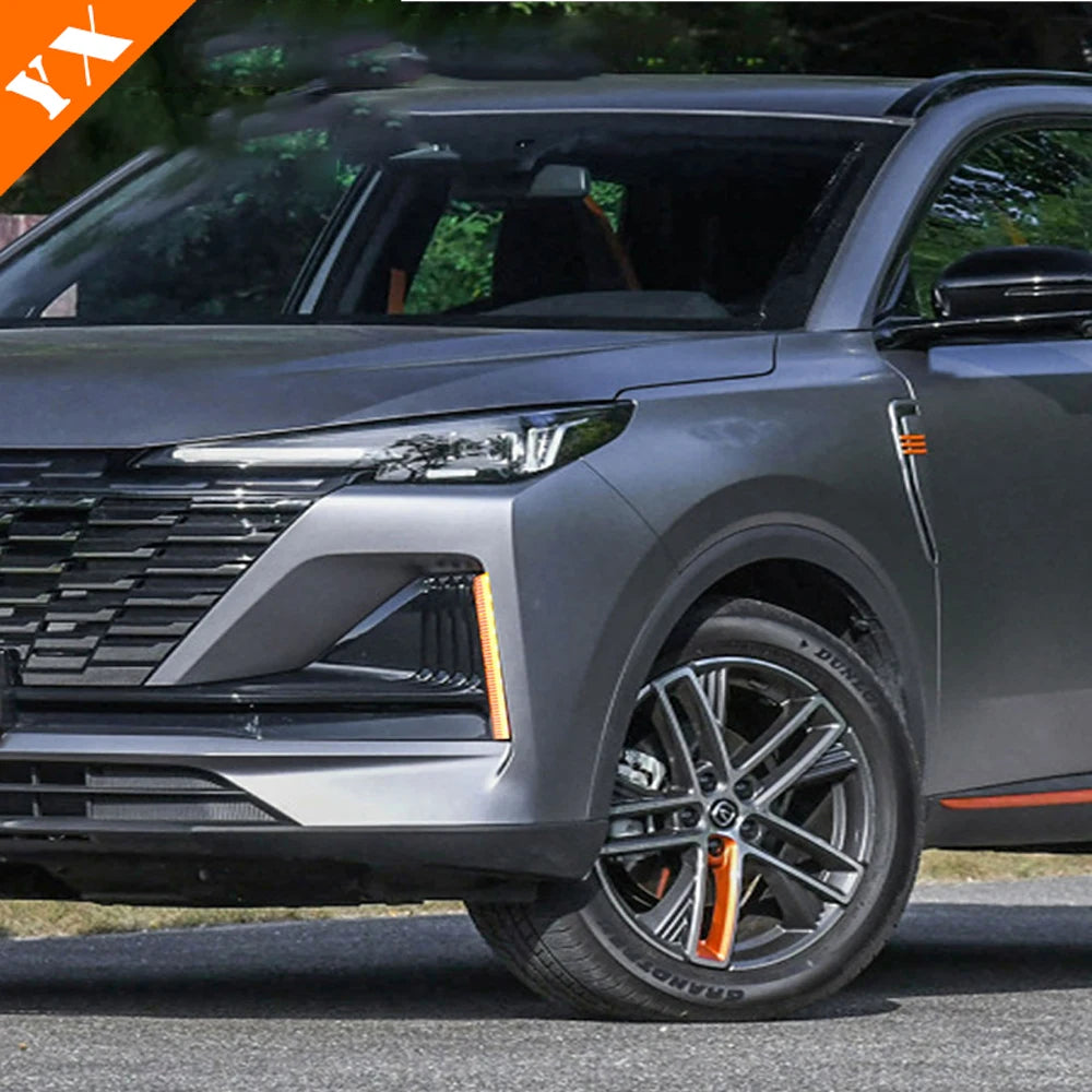 ملحقات بديلة لسيارة Changan CS55 Plus 2 gen 2022-2024، غطاء مصباح الضباب الأمامي للسيارة، غطاء مصباح LED، قالب واقي للزينة