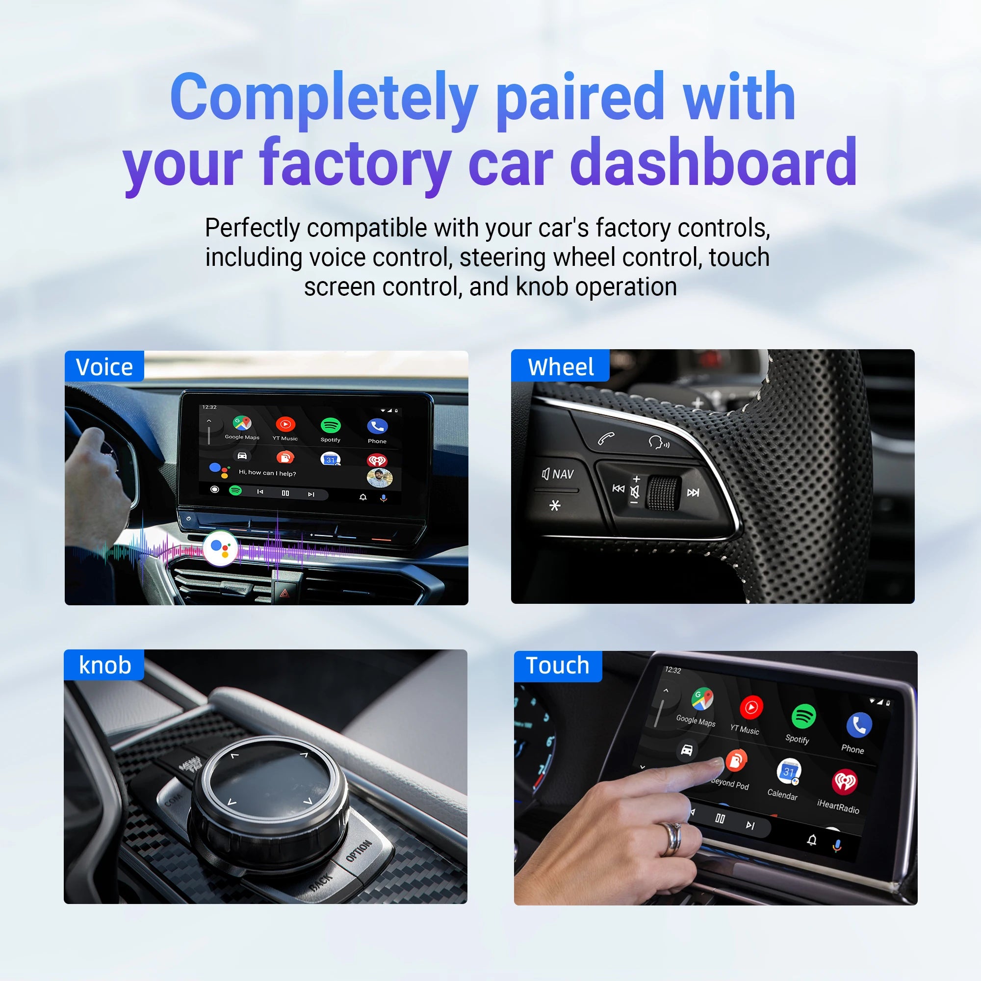 Play2Video Pro Wireless CarPlay Android Auto Adapter Built-in Video App for Youtube Multimedia TV Car Accessories for Netflix
