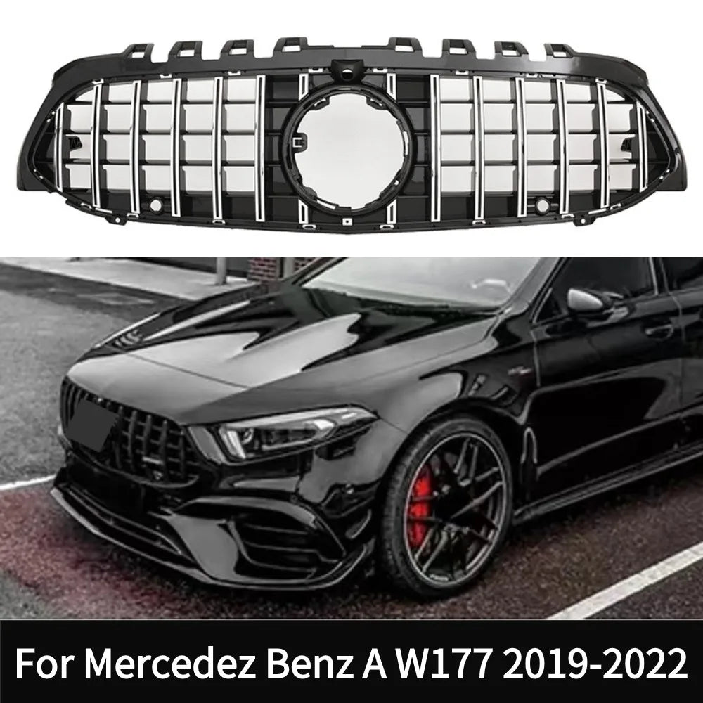 لمرسيدس بنز W177 موديل 2019 2020 2021 2022 A35 Style Auto Front Bumper Panamericana GTR Grille Racing Grill Amg GT Grill