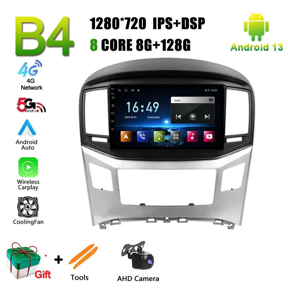 For Hyundai H1 II 2 TQ 2015 - 2021 Car Radio Multimedia Video Player Navigation Android 4G   Carplay Display Camera Monitor