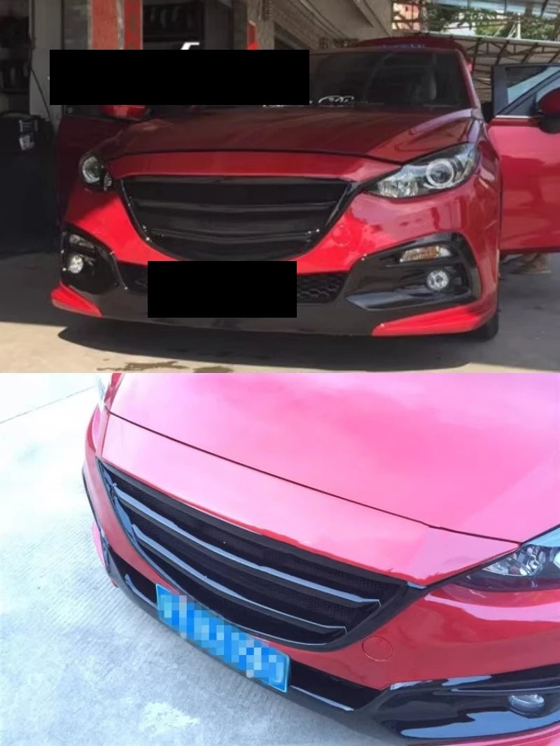 Rear Bumper Front Bumper Grille for Mazda3 Axela 14-19 Hatchback Modified New Style ABS Material Unpainted Car Body Kit