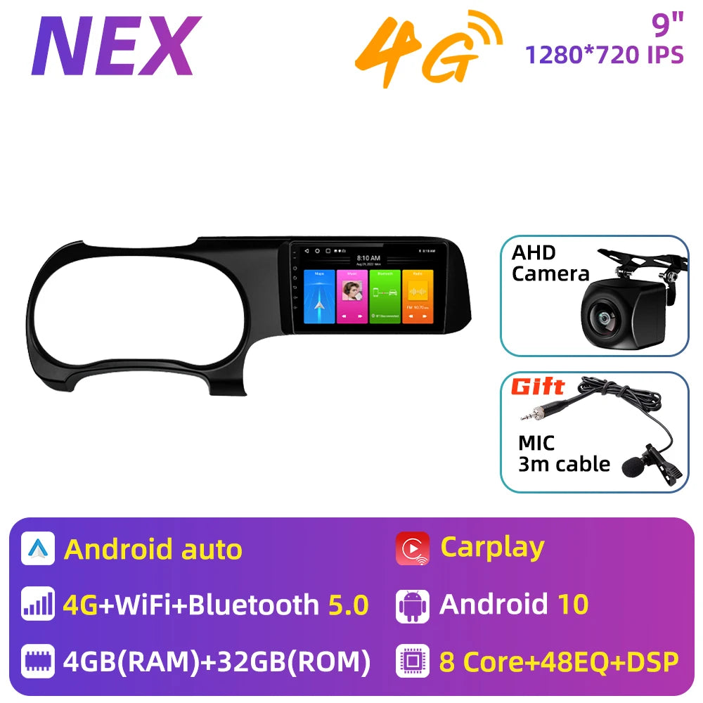 For Hyundai I10 2019 - 2023 Carplay Car Multimedia 2 Din Android Car Stereo Radio Auto Radio GPS Navigation Android Auto WIFI