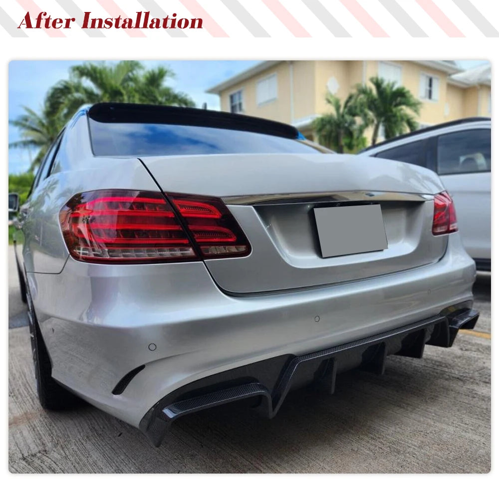 طقم هيكل خلفي من ألياف الكربون لسيارة مرسيدس بنز الفئة E الرياضية W212 E63 AMG سيدان 2013-2015