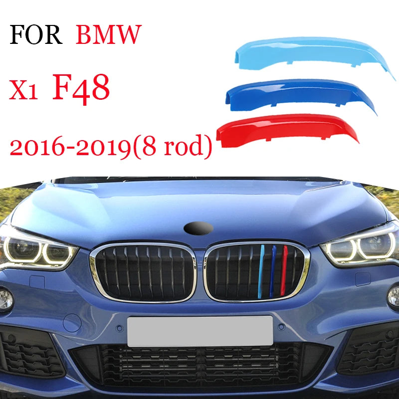 3 قطع شريط تزيين شبكة السيارة لسيارات BMW X1 X2 X3 X4 X5 X6 X7 E84 F48 F49 F39 E83 F25 G01 F26 G02 E70 F15 E53 G05 E71 E72 F16 G06 G07