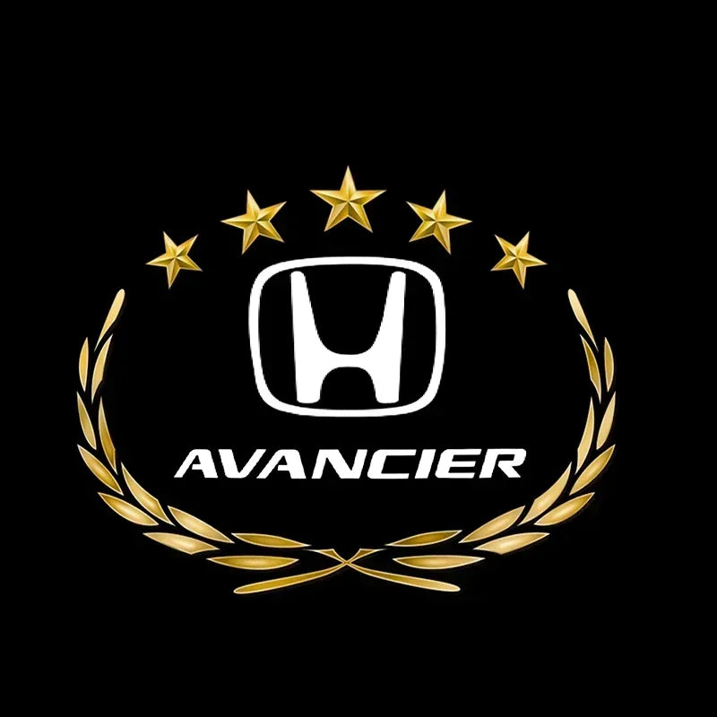 طقم من قطعتين من مصابيح باب السيارة بشعار ليزر لإضاءة الترحيب لسيارة هوندا سيفيك FIT CRV Accord Jazz HRV Dio Stepwgn Prelude Odyssey