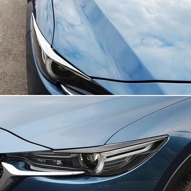 Exterior Accessories For Mazda CX5 CX-5 KF CX8 CX-8 2017-2022 2023 Headlights Eyebrow Eyelids Chrome Cover Trim Headlamp Cover