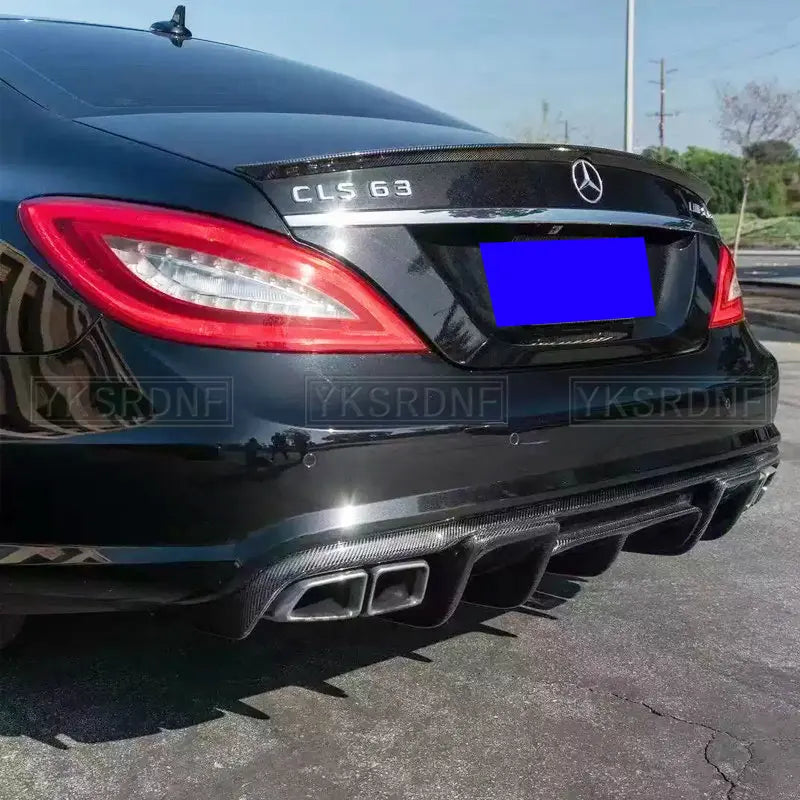 لمرسيدس بنز CLS Class W218 CLS350 CLS63 AMG مصد من ألياف الكربون ناشر صندوق السيارة الخلفي 2011~2014
