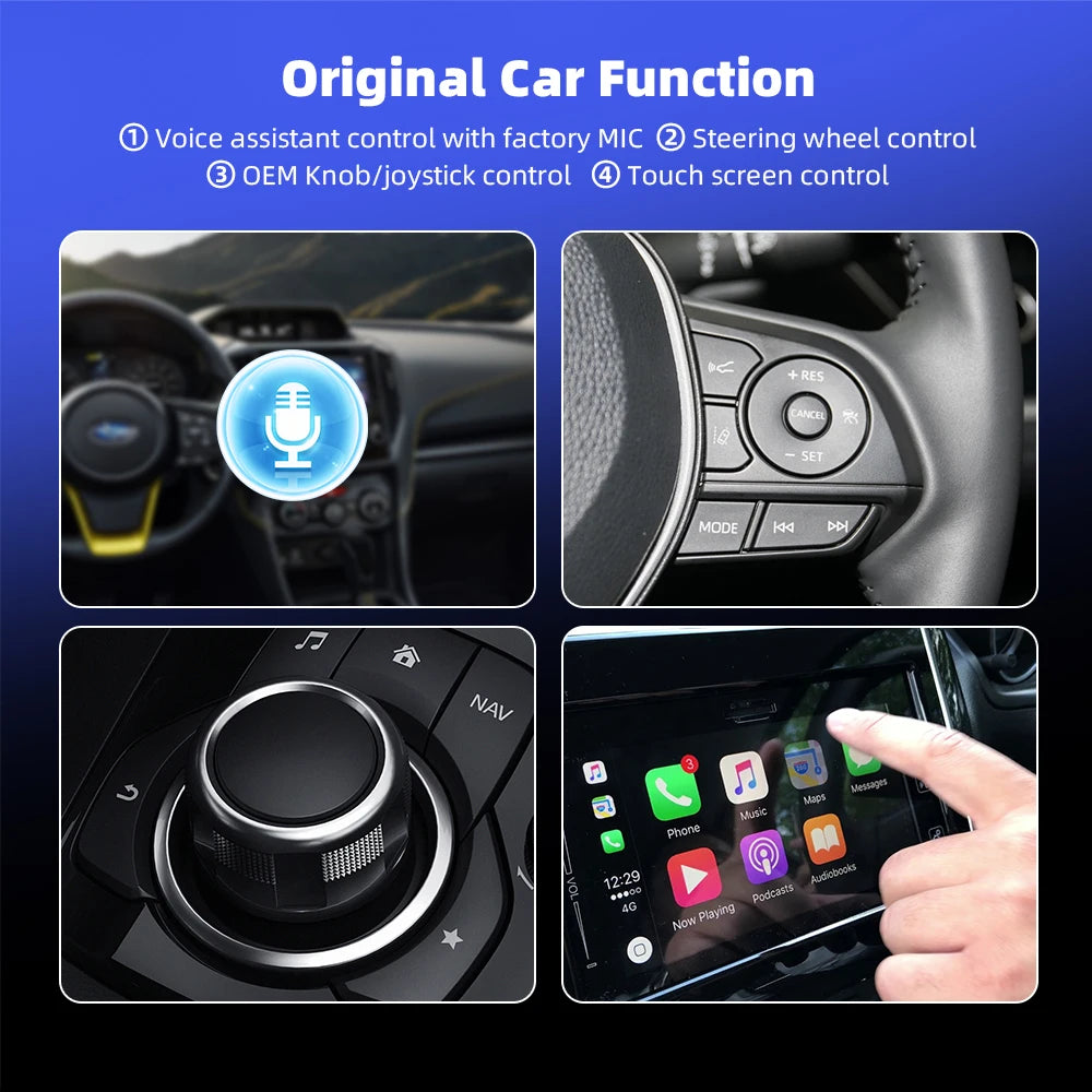 Plug-And-Play 2 In 1 Wireless Carplay Android Auto for Hyundai Honda Haval Genesis Ford Fiat Dodge Chevrolet Borgward Ram Volvo