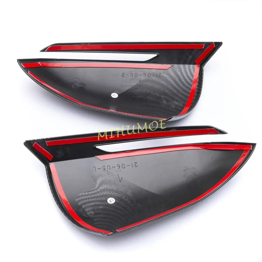 For 2021-2025 Hyundai Tucson Car Exterior Side Rearview Mirror Cover Cap Carbon Fiber Style 2022 2023 2024