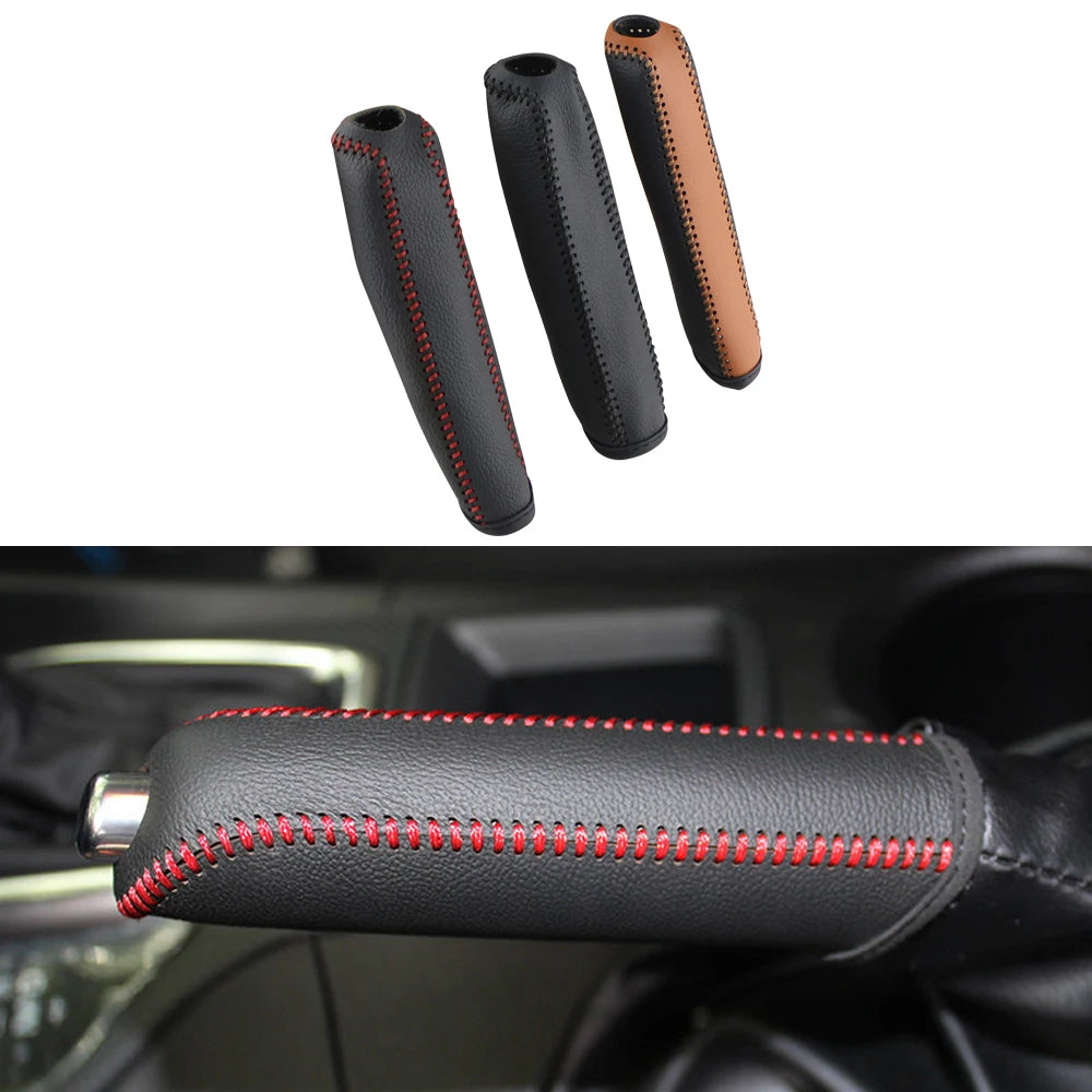 Leather Car Handbrake Hand Brake Cover for Mazda 3 Axela Atenza CX-5 CX3 CX-3 CX5 2015 2016 2017 2018 2019 2020 AT Accessories
