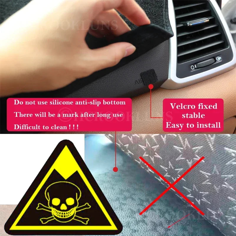 Anti-Slip Mat Dashboard Cover Carpet Sunshade Dashmat Accessories for Mazda 6 2008~2013 Atenza 2009 2010 2011 2012