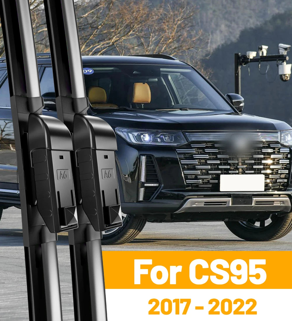 مجموعة شفرات المساحات الأمامية لسيارة شانجان CS95 موديلات 2017 - 2022، فرش الزجاج الأمامي، ملحقات، عبوات مطاطية، موديلات 2018 و2019 و2020