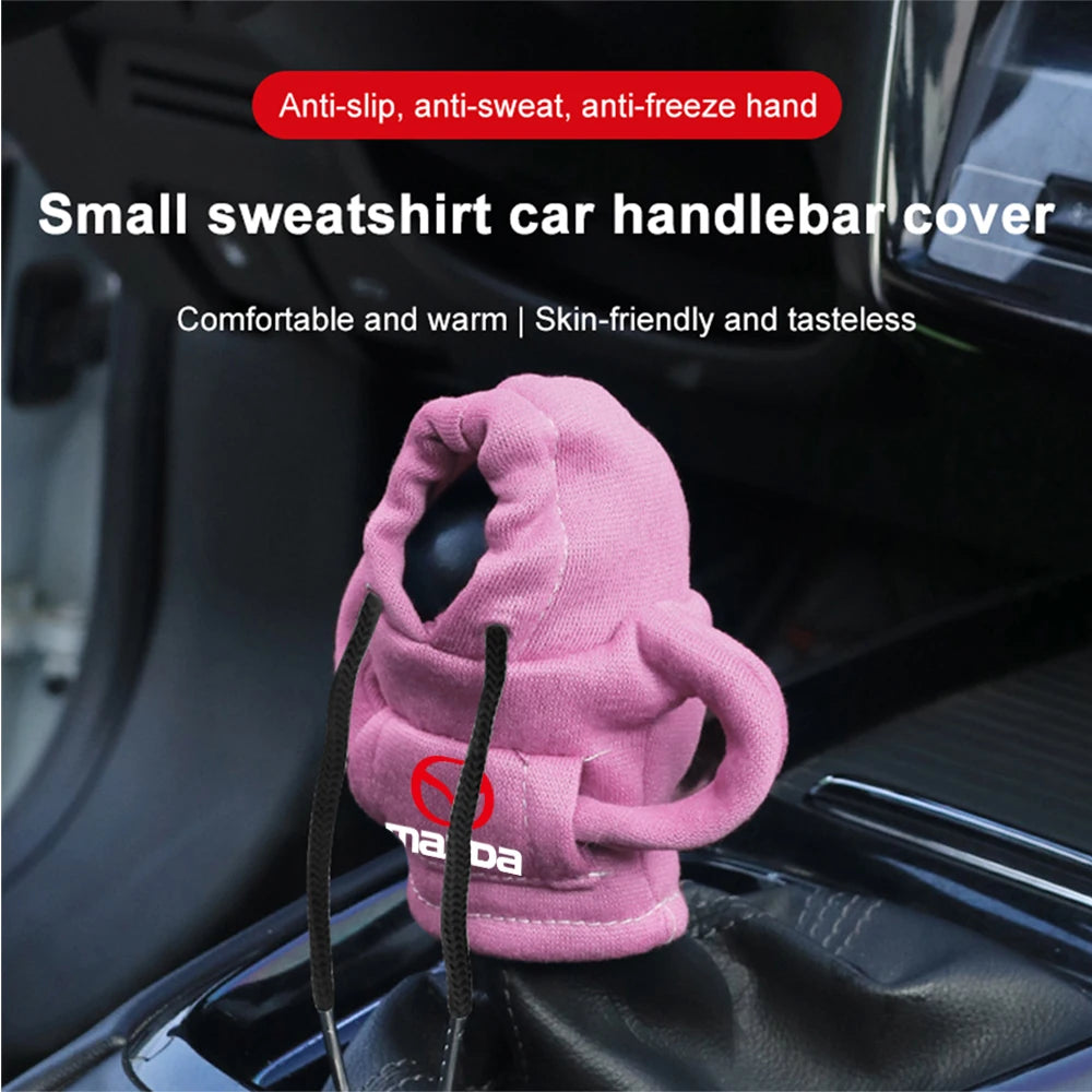 1Pcs Hoodie Car Gear Shift Cover Handle Kit Gear Shift AntiSlip Sweatshirt For Mazda 2 3 5 6 7 Atenza Axela MS Demio MPS Miata