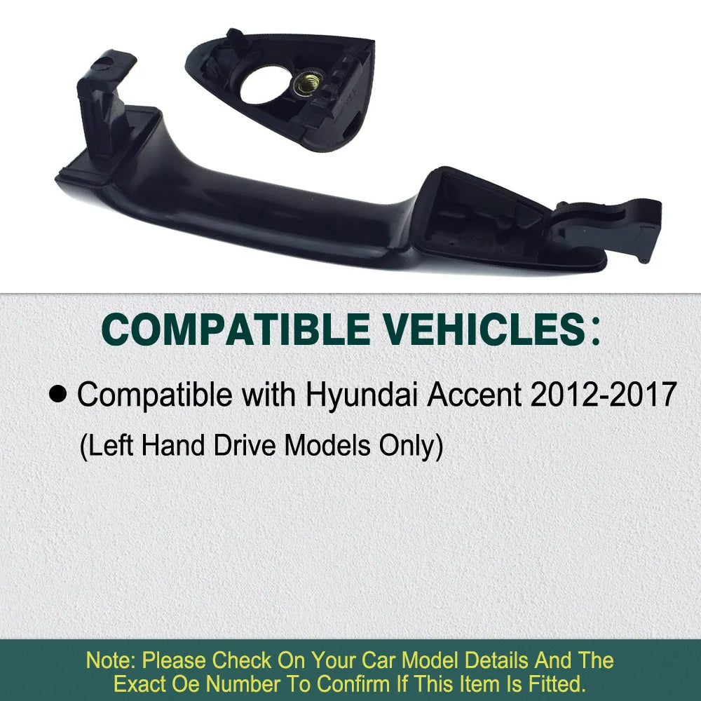 Car Exterior Outer Door Handle Front Rear Left Right for Hyundai Accent 2012 2013 2014 2015 2016 2017 82651-1R000