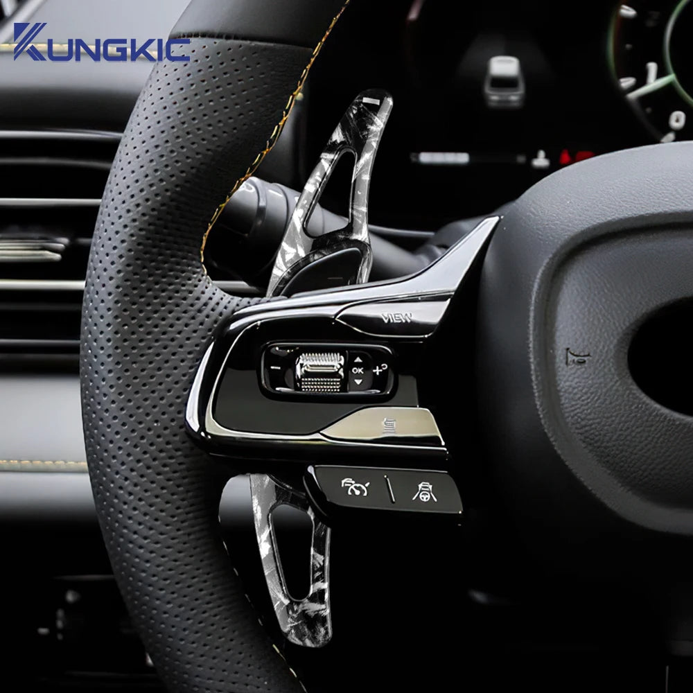 عجلة قيادة السيارة، مجداف ناقل الحركة، لـ GAC Trumpchi Empow 2021 2022 2023 2024 GS8 22-24، ملحقات من ألياف الكربون ABS