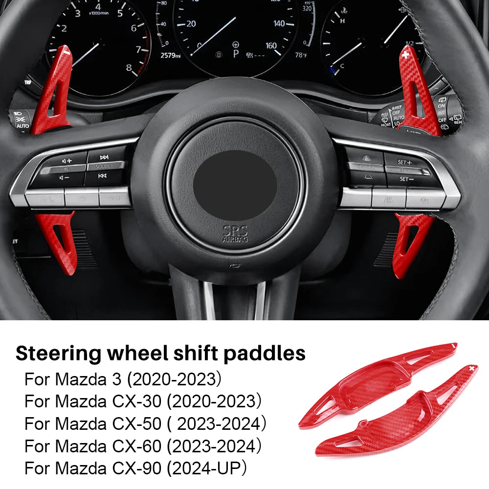 Car Steering Wheel Shift Paddle Shifter For Mazda 3 Mazda3 CX30 CX-30 2020 2021 2022 2023 CX-50 CX-60 CX-90 2024 Accessories
