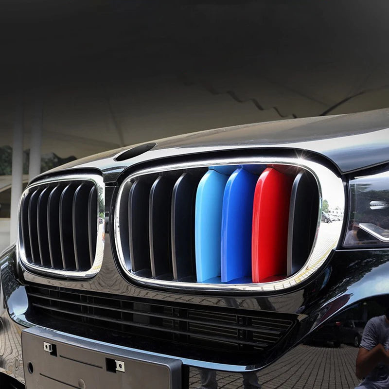 3 قطع شريط تزيين شبكة السيارة لسيارات BMW X1 X2 X3 X4 X5 X6 X7 E84 F48 F49 F39 E83 F25 G01 F26 G02 E70 F15 E53 G05 E71 E72 F16 G06 G07