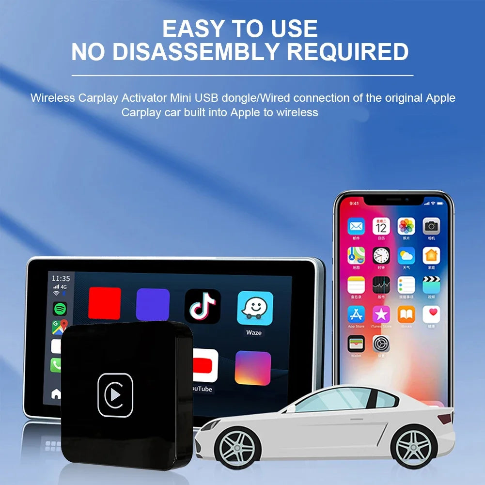 Carplay Wireless Dongle Wifi Bluetooth-compatible Auto Connect Car Play Adapter Voice Control Wireless Carplay for Car Upgrade