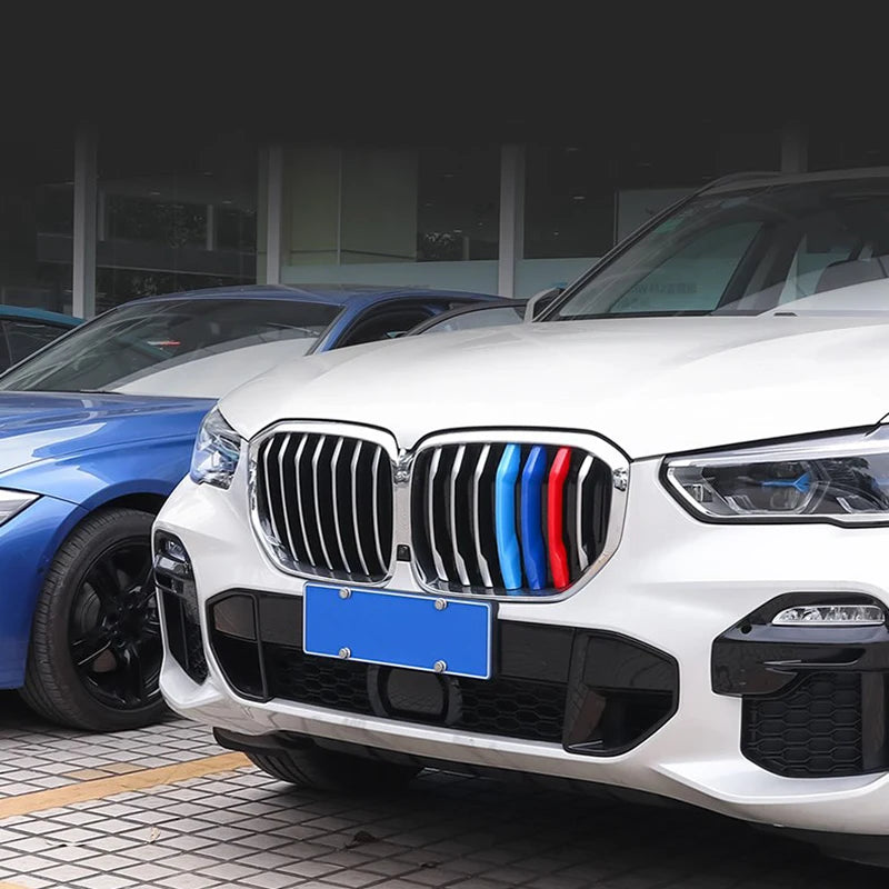 3 قطع شريط تزيين شبكة السيارة لسيارات BMW X1 X2 X3 X4 X5 X6 X7 E84 F48 F49 F39 E83 F25 G01 F26 G02 E70 F15 E53 G05 E71 E72 F16 G06 G07