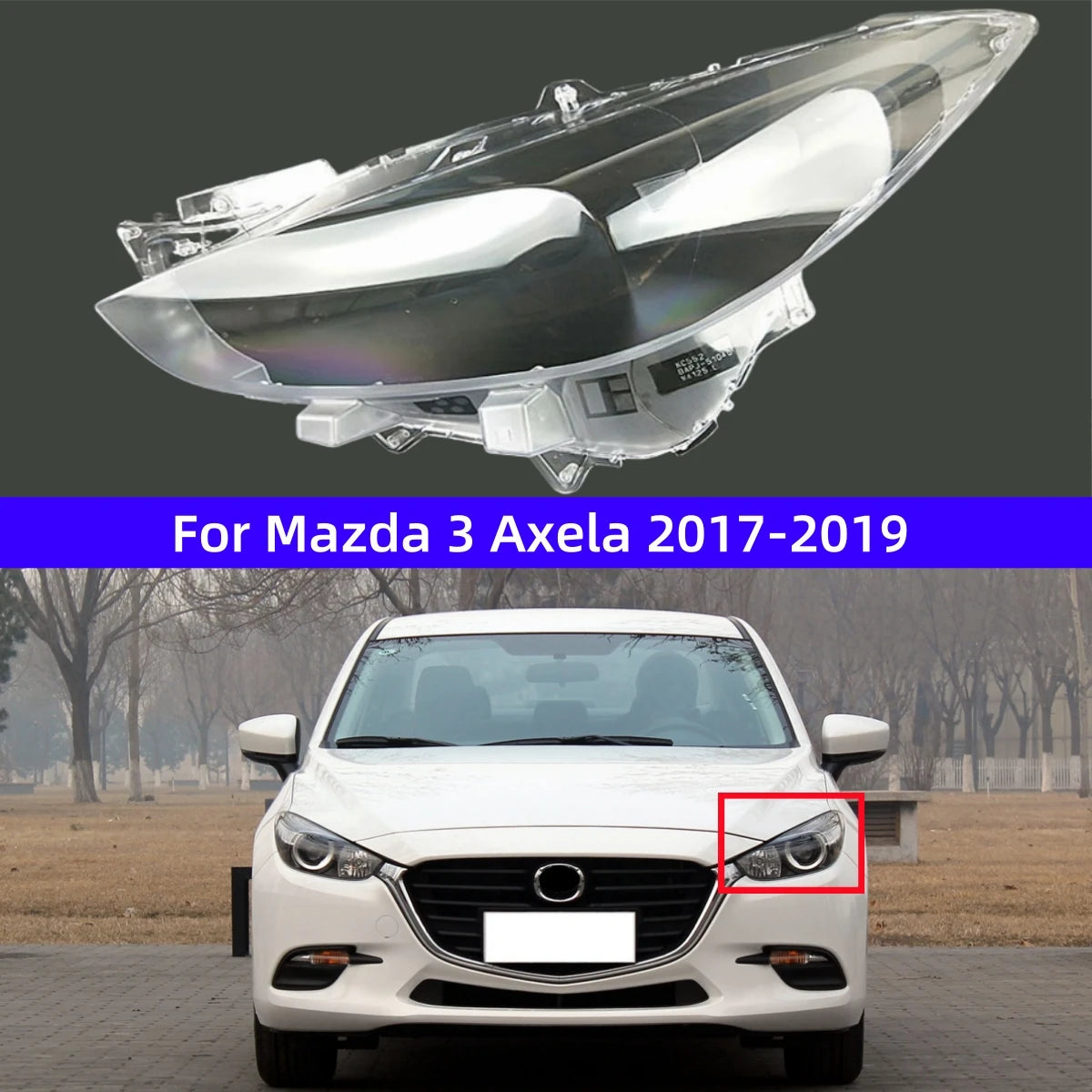 For Mazda 3 Axela 2017 2018 2019 Automobiles Parts Accessories Replace A Transparent PC Car Lights Shell Glass Headlights