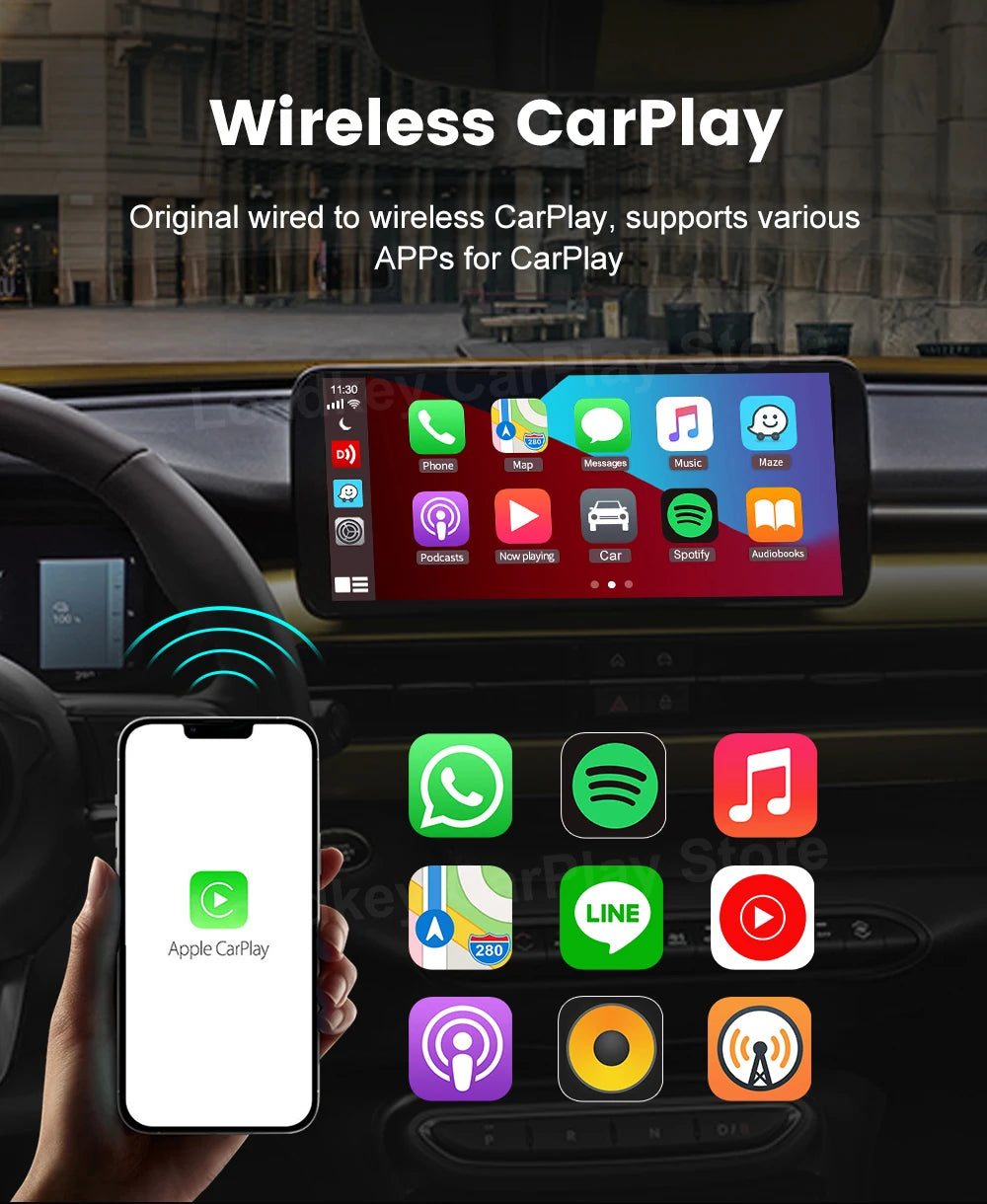CarlinKit 5.0 & CarlinKit 4.0 Wireless CarPlay Android Auto Waze Music Spotify Auto For Audi Golf Peugeot Mazda KIA Mercedes MG