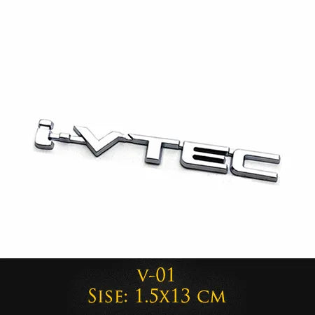 ملصق شعار سيارة معدني ثلاثي الأبعاد من Ivtec بتصميم شعار هوندا سيفيك، ملصقات صندوق السيارة الخلفي، ملحقات السيارات