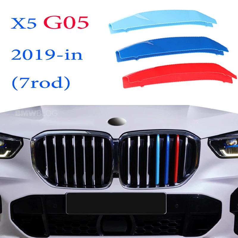 3 قطع شريط تزيين شبكة السيارة لسيارات BMW X1 X2 X3 X4 X5 X6 X7 E84 F48 F49 F39 E83 F25 G01 F26 G02 E70 F15 E53 G05 E71 E72 F16 G06 G07