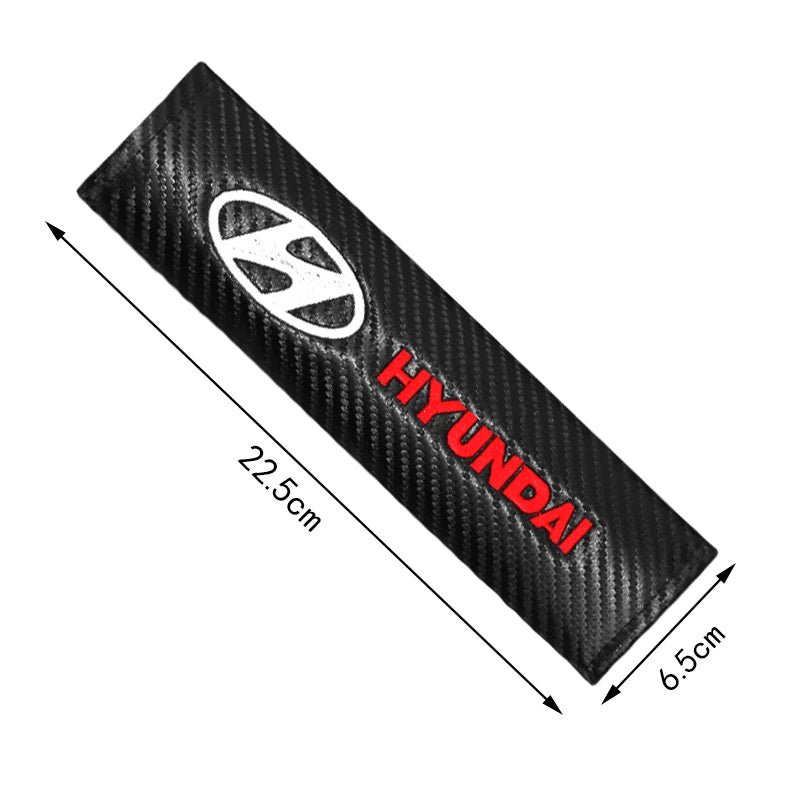 Hyundai Carbon Fiber Car Seat Belt Shoulder Cover Protection Pads Compatible with Tucson Accent Elantra Santa Sonata I20 I30 I40