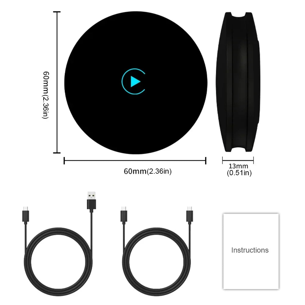 Carplay Wireless Dongle Wifi Bluetooth-compatible Auto Connect Car Play Adapter Voice Control Wireless Carplay for Car Upgrade