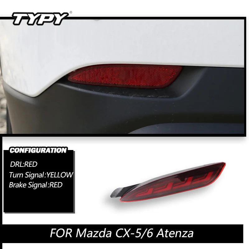 2 PCS LED Bumper Light Rear Lamp Brake Light Turn Signal Reflector For Mazda 6 Atenza 2019-2022  CX-5 CX5 2022-2023