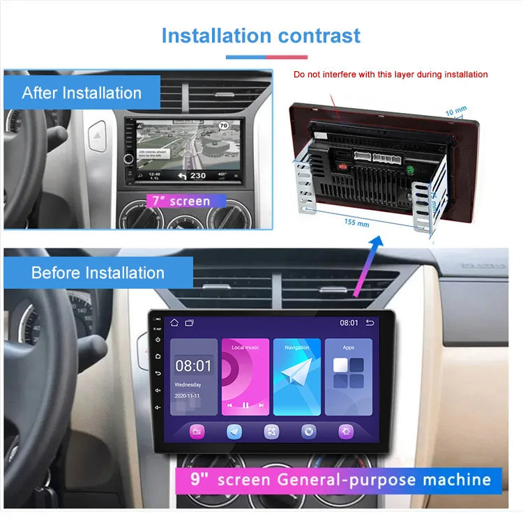 Car Video Players Carplay Car Navigation Android Touch Screen 7"/9"/10" Inch Car carplay Screen WIFI Bluetooth MP5/FM Radio