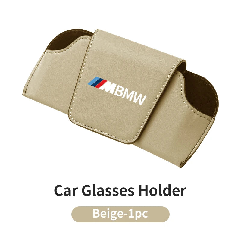 حافظة تخزين واقية من الشمس للسيارة مع مشبك نظارات شمسية لسيارة BMW E46 E90 E60 F30 F10 E39 E36 F20 E87 E70 E91 E30 G60