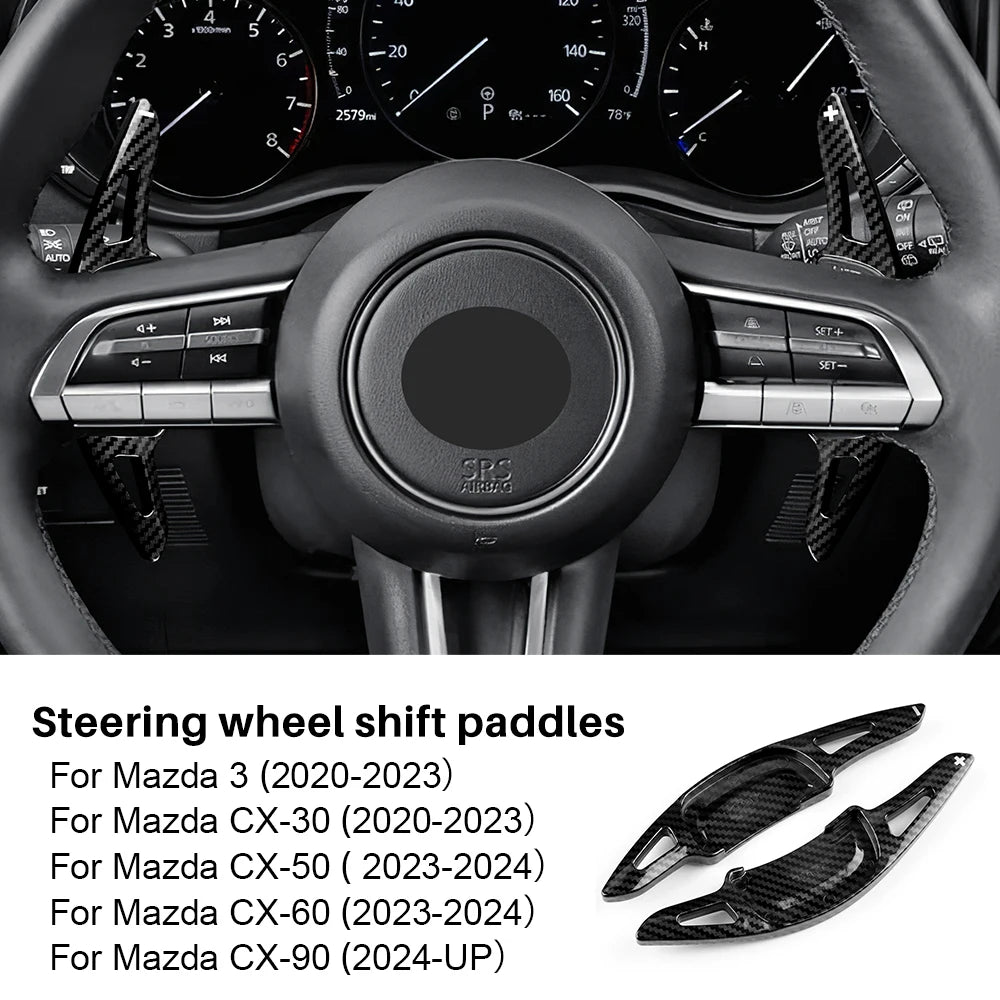 Car Steering Wheel Shift Paddle Shifter For Mazda 3 Mazda3 CX30 CX-30 2020 2021 2022 2023 CX-50 CX-60 CX-90 2024 Accessories