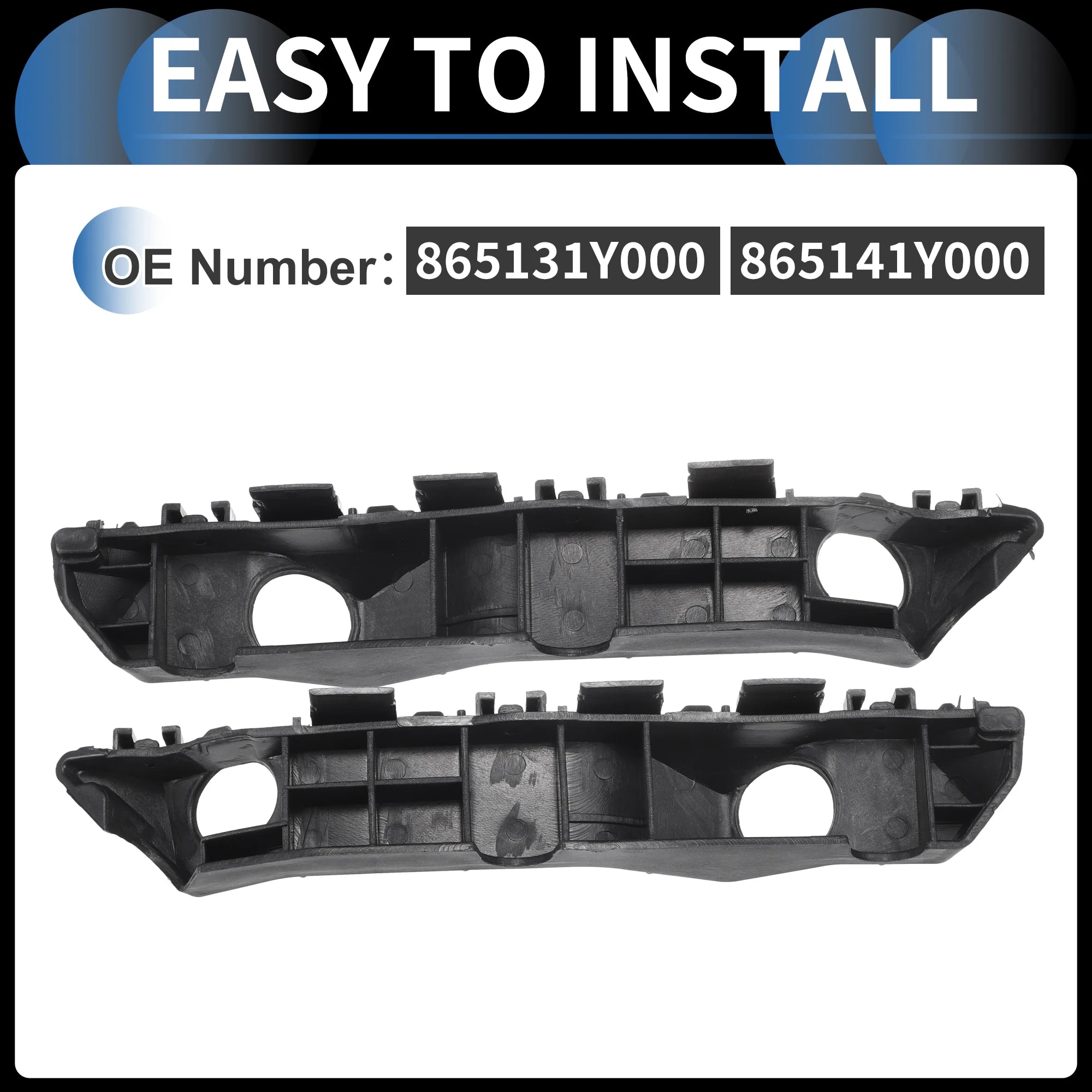 UXCELL Bumper Support Bracket Left Right Side Front Bumper Retainer for Kia Picanto 2012 865131Y000 865141Y000