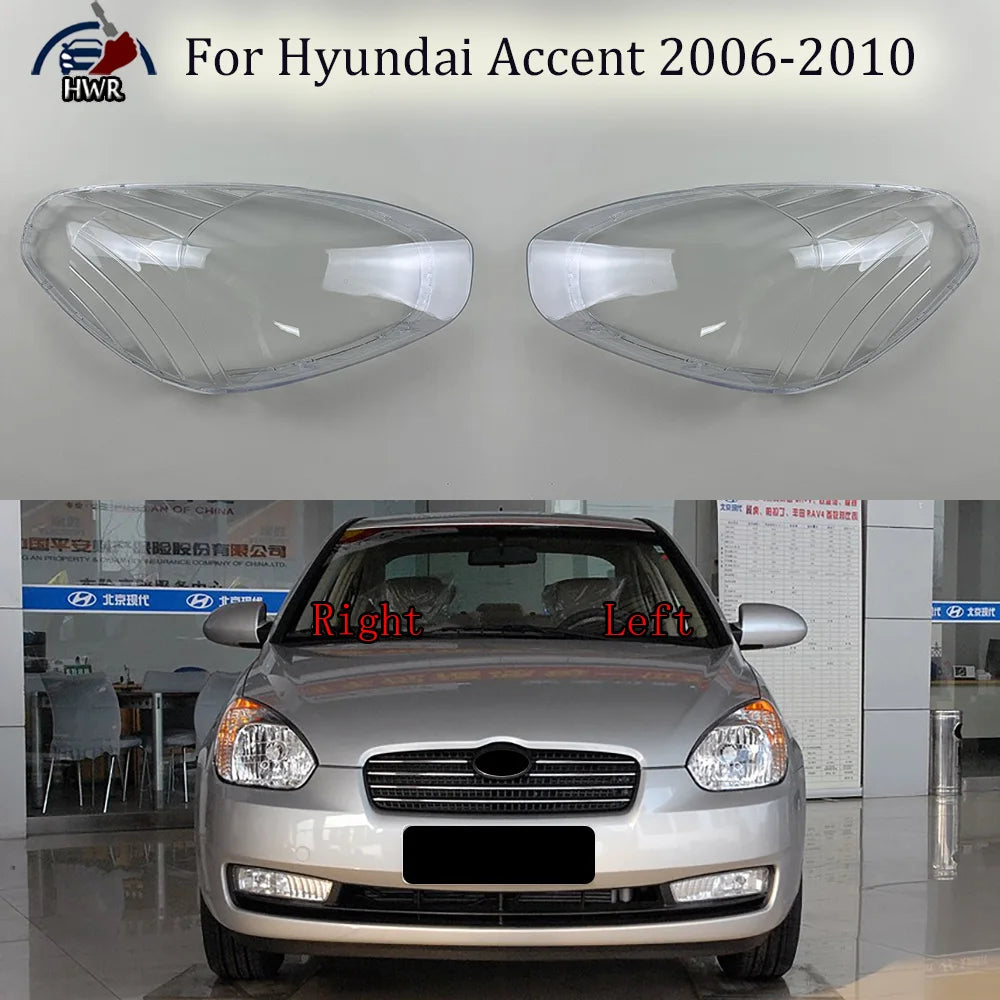 Front Headlight Cover Headlamp Lamp Shell Transparent Lampshade Lens Plexiglass For Hyundai Accent 2006 2007 2008 2009 2010