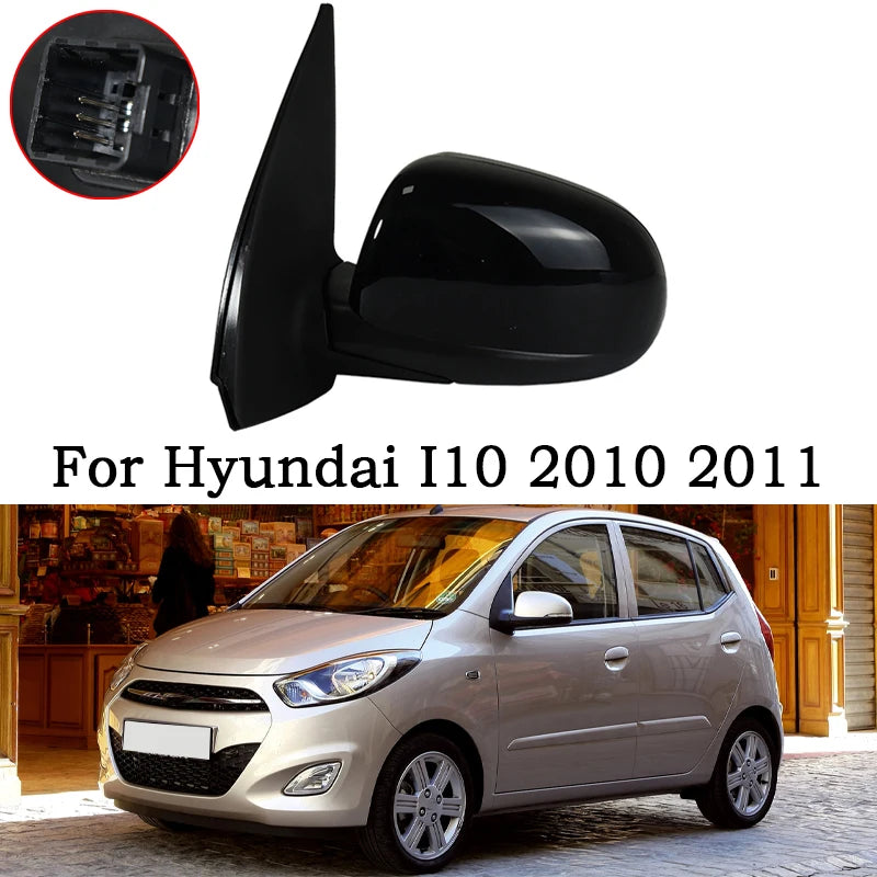 Car Door Rear View Mirror Assembly Accessories For Hyundai I10 2010 2011 Auto Electronic Adjustment With Indicator