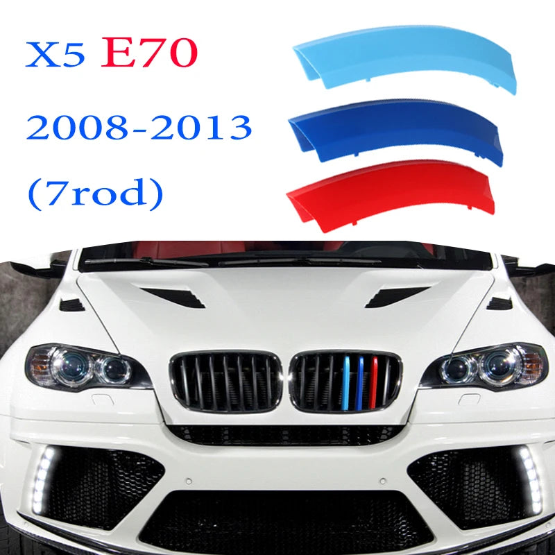 3 قطع شريط تزيين شبكة السيارة لسيارات BMW X1 X2 X3 X4 X5 X6 X7 E84 F48 F49 F39 E83 F25 G01 F26 G02 E70 F15 E53 G05 E71 E72 F16 G06 G07