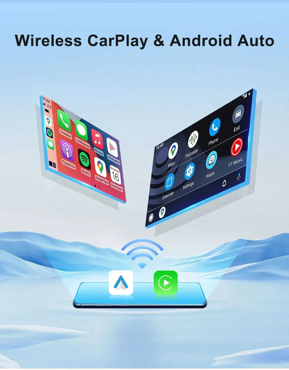6 inch Motorcycle Navigation GPS Screen 1440*720P Wireless CarPlay Android Auto Motorcycle GPS Motor DVR Monitor TPMS Optional