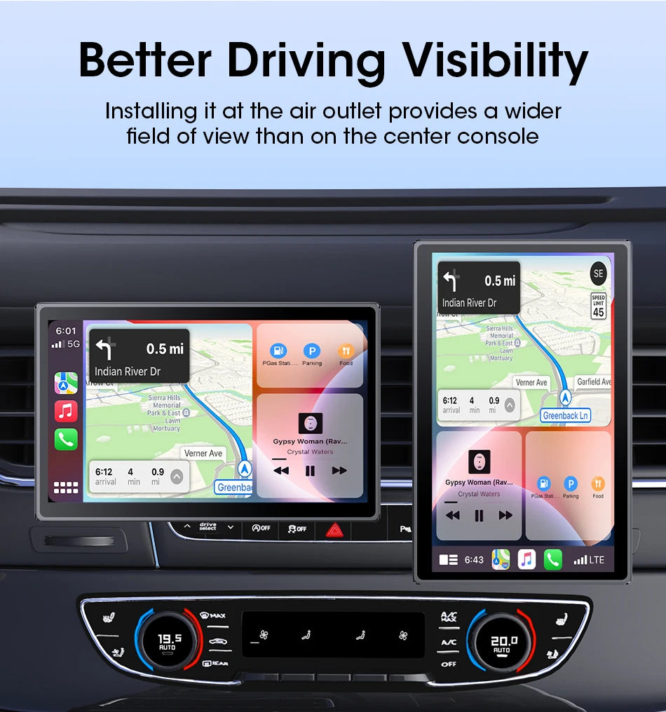 New 7/8/9" Carplay Screen for Car Vertical Screen Car Radio Wireless Carplay Android Auto Multimedia Video Player Car Monitors