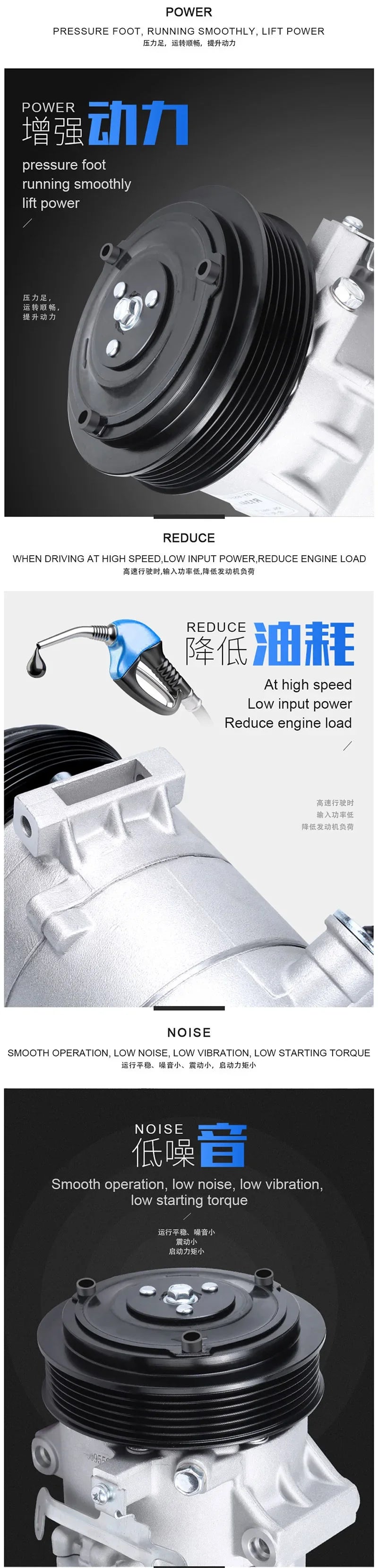 ضاغط تكييف الهواء لـ GAC Chuanqi GA8/GS8/GM8/GS7/M8 8110004BAL0101
