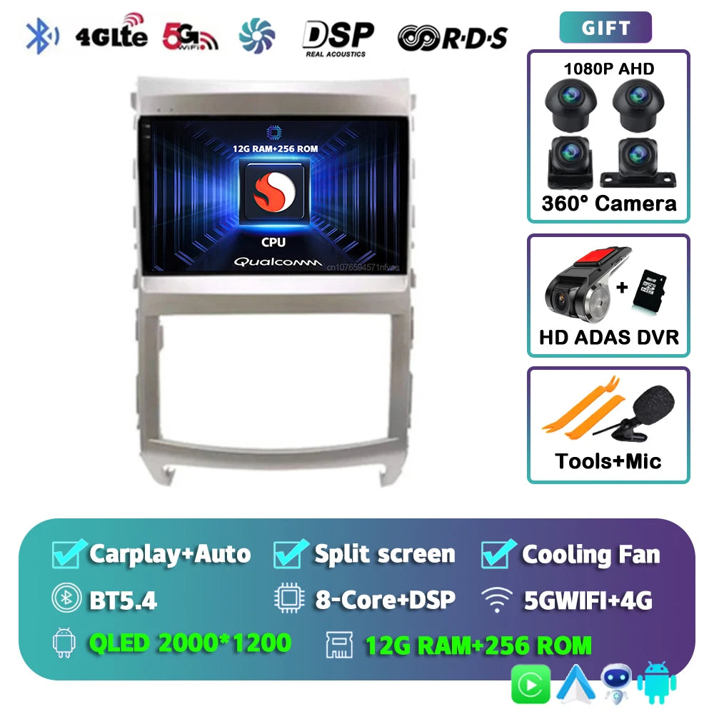 Android 14 For Hyundai Veracruz ix55 2006-2015 2K QLED Android Car Radio Multimedia Video Player GPS Stereo CarPlay 4G Head Unit