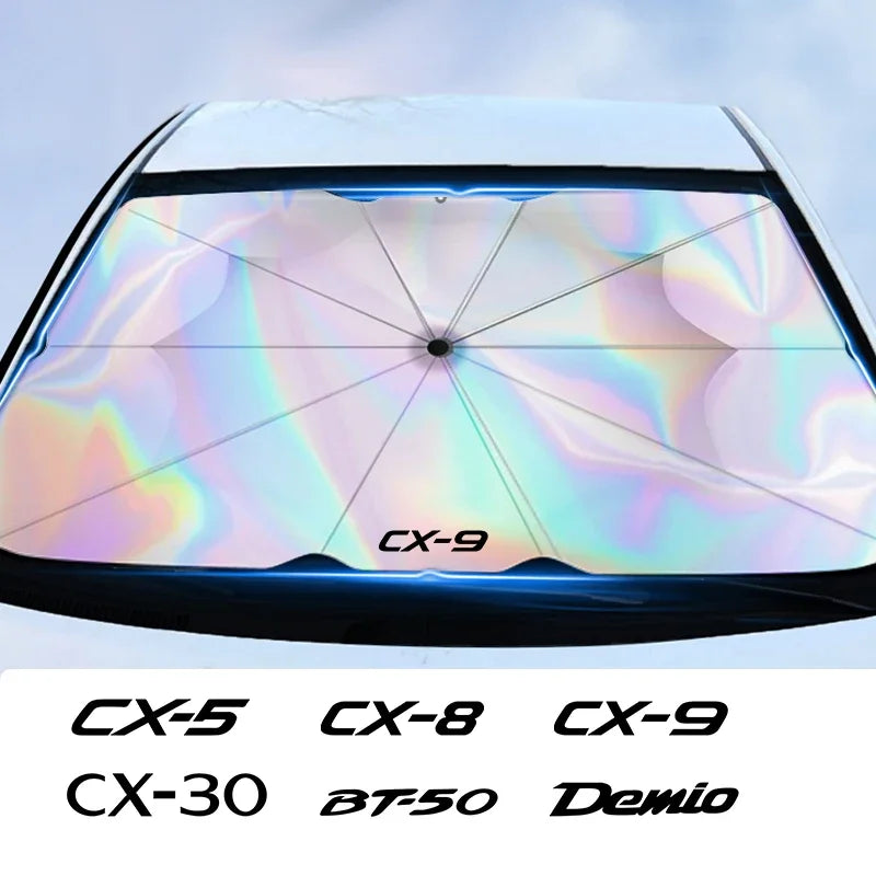 Car Sunshade Accessories Suitable for Mazda Car Front Glass Sunshade Atenza CX-5 CX-8 CX-9 CX-30 MX5 Skyactiv BT-50