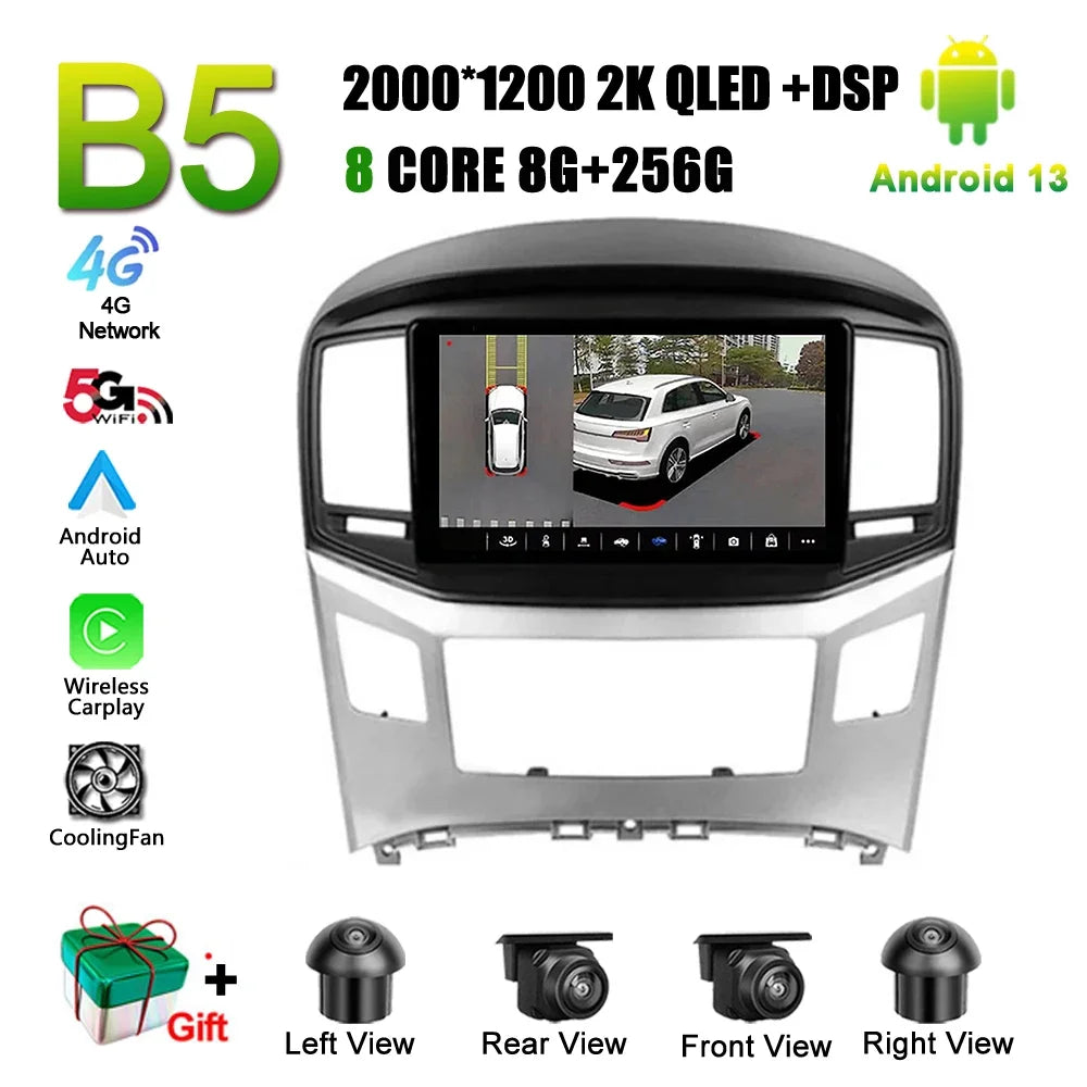 For Hyundai H1 II 2 TQ 2015 - 2021 Car Radio Multimedia Video Player Navigation Android 4G   Carplay Display Camera Monitor