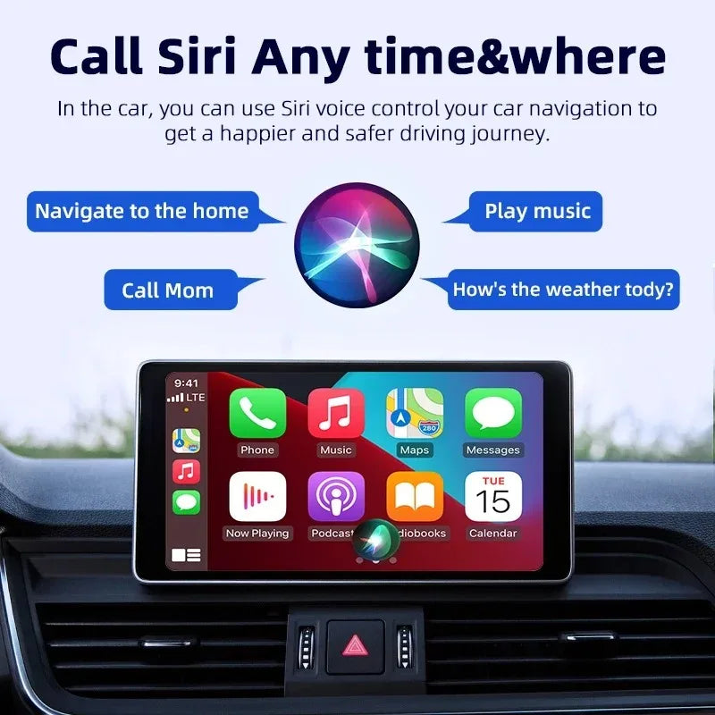 2 in1 Wired to Wireless CarPlay Adapter Plug & Plug Auto Connect Converts for Wired Cars Compatible CarPlay & Android Auto