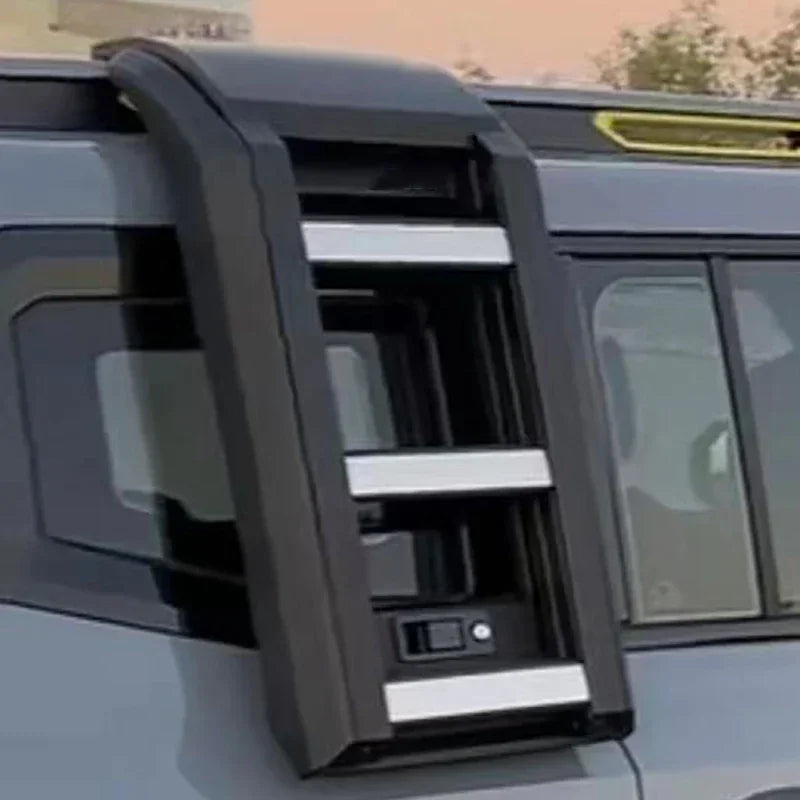 شيري جيتور ترافيلر T2 2024 جيتور T2 سقف سلم جانبي نافذة خلفية من سبائك الألومنيوم إطار سلم قابل للطي